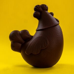 Poule chocolat noir