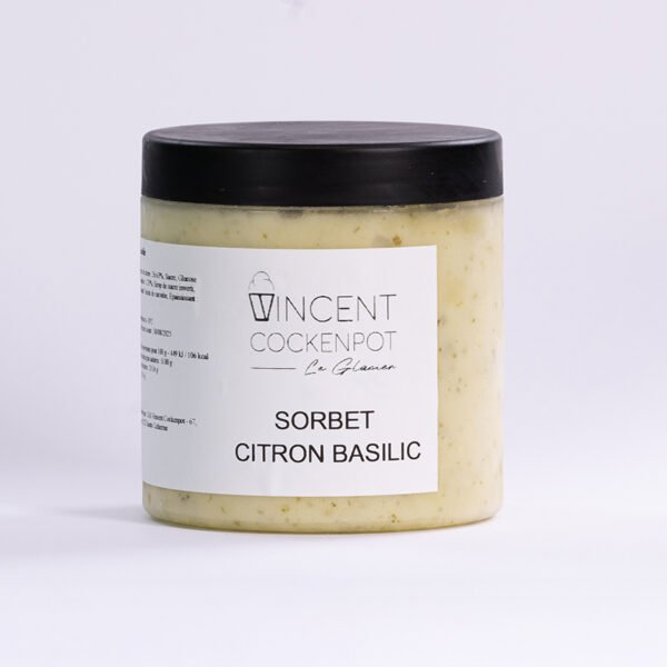 Sorbet citron basilic